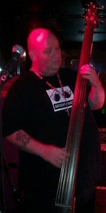 dave playing electric upright bass